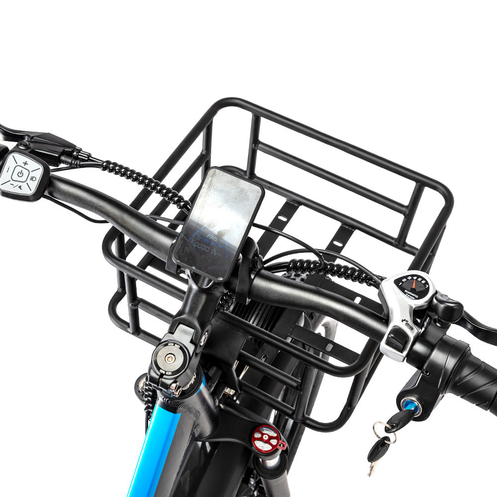 Ridstar MN26 Electric Bike, 750W Motor 26*4.0' Fat Tire, 48V 20Ah Battery, 58km/h Max Speed, 90km Max Range, Shimano 7-speed, Mechanical Disc Brake