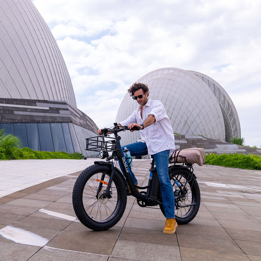 Ridstar MN26 Electric Bike, 750W Motor 26*4.0' Fat Tire, 48V 20Ah Battery, 58km/h Max Speed, 90km Max Range, Shimano 7-speed, Mechanical Disc Brake