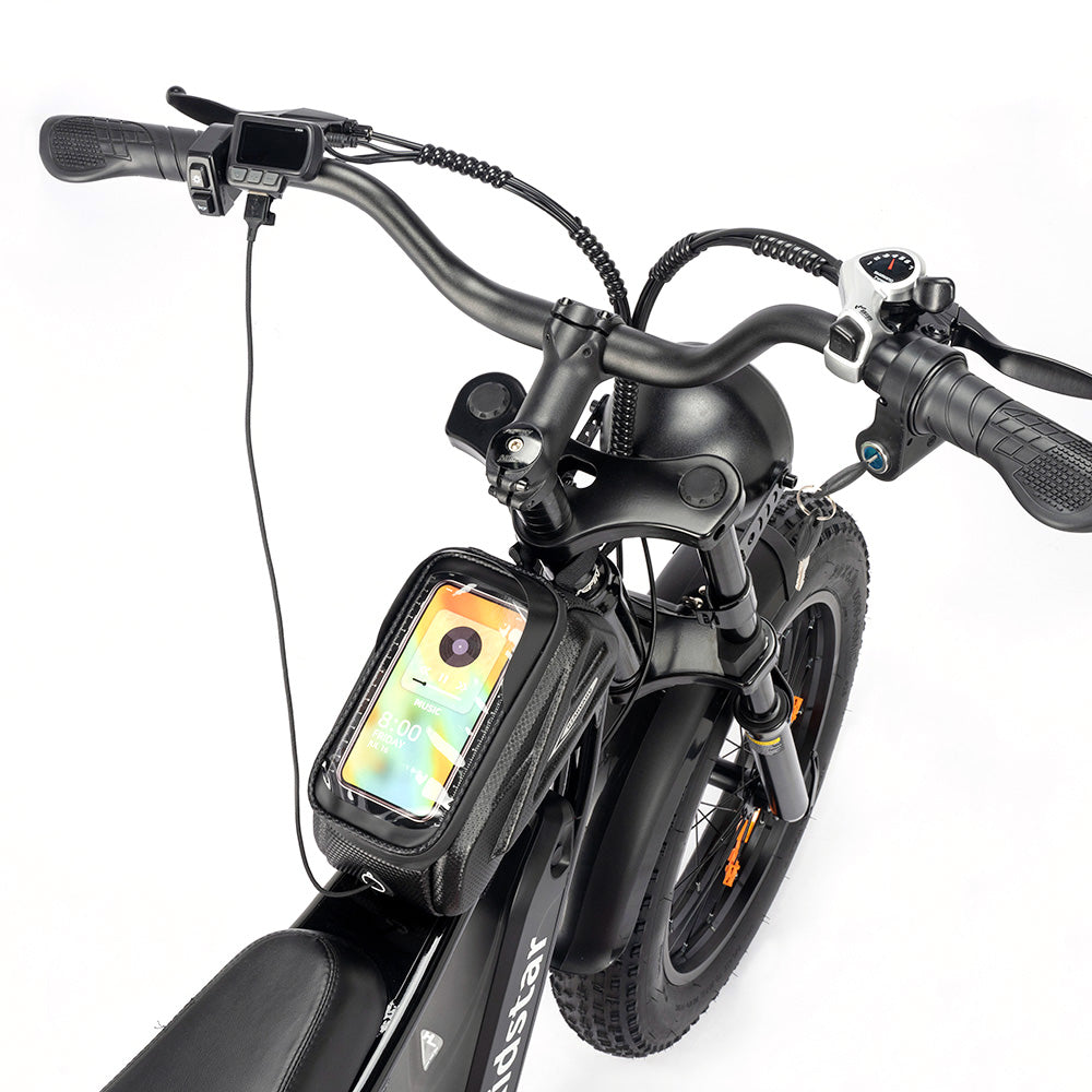 Ridstar Q20 Mini Electric Bike, 1000W Motor, 48V 15AH Battery, 20*4.0 inch Fat Tires, 40km/h Max Speed, 80km Range, Front Suspension Fork, Mechanical Disc Brakes