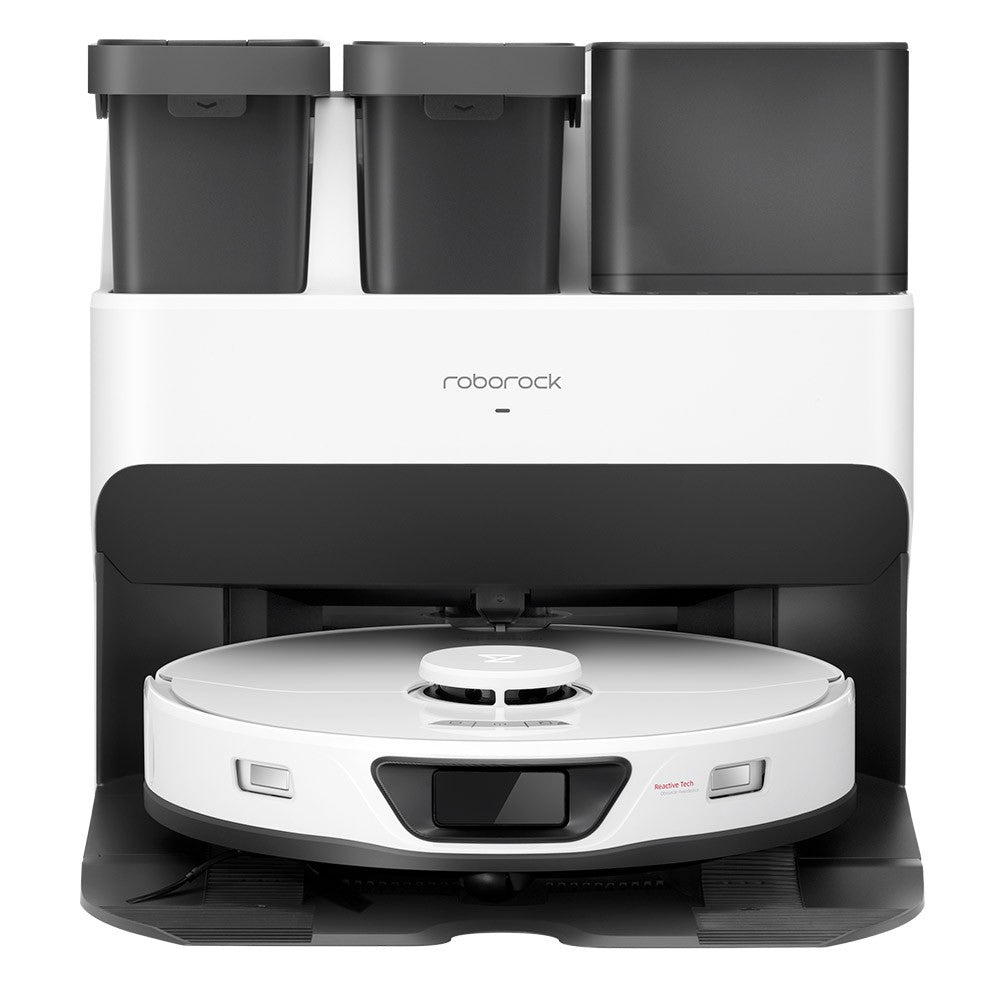 Roborock S7 Max Ultra Robot Vacuum Cleaner, 5500Pa Suction, Auto Drying, Self-Cleaning & Emptying, VibraRise Mopping, Reactive Tech Obstacle Avoidance, Fast & Off-peak Charging - White
