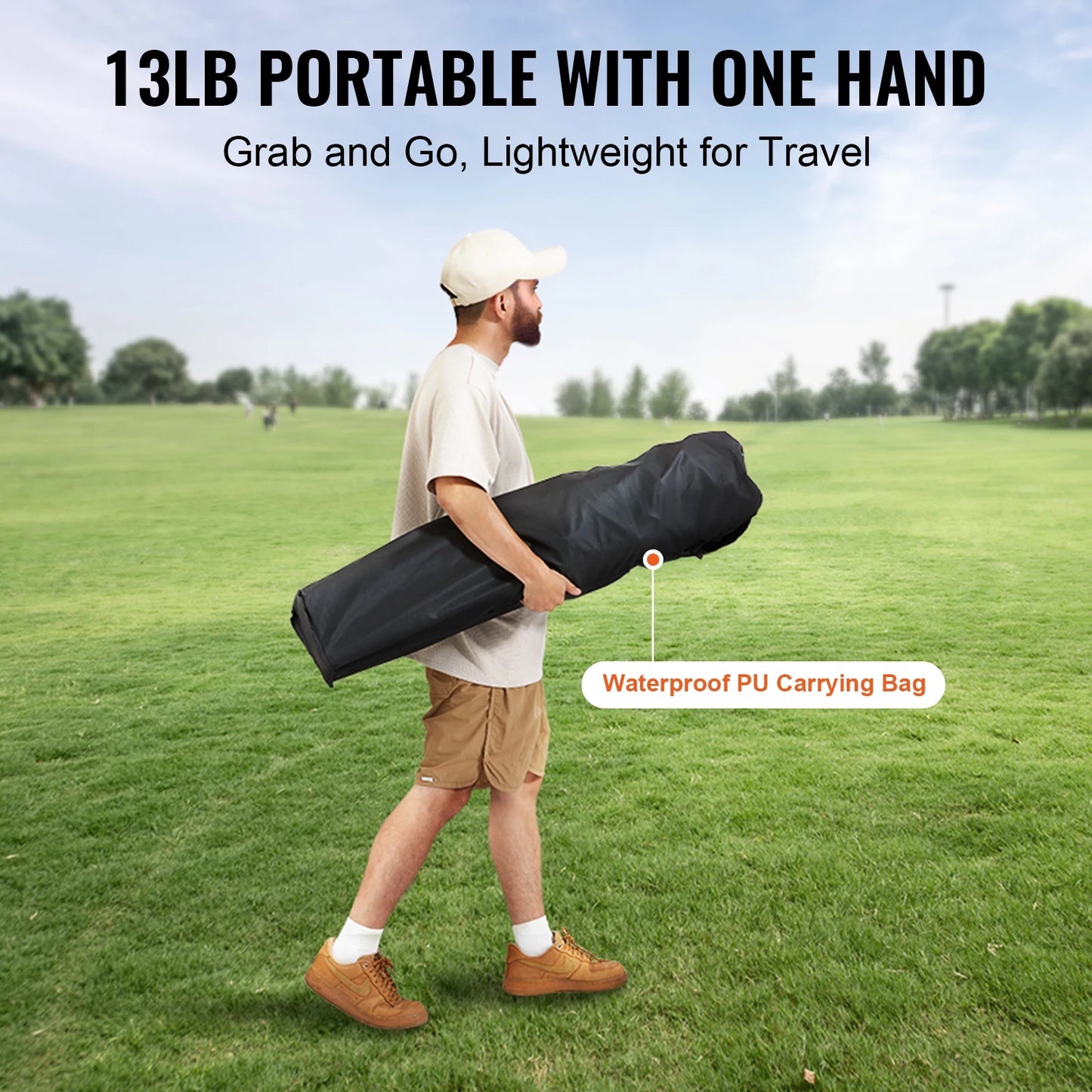 VEVOR Outdoor Camping Chair 350lbs High Load Ultralight Folding Chair Portable Beach Hiking Picnic Travel Seat Fishing Tool