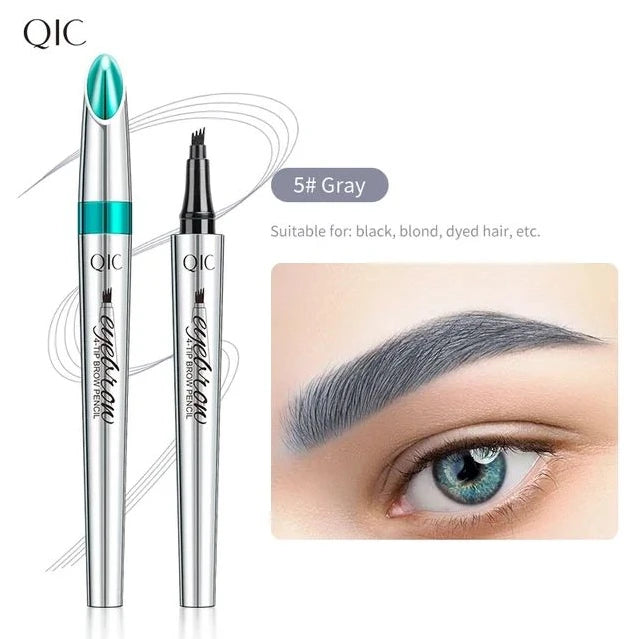 4D Microblading Eyebrow Pen 4 Forks Tip Eyebrow Tattoo Pencil Long Lasting Fine Sketch Liquid Eye Brow Make Up