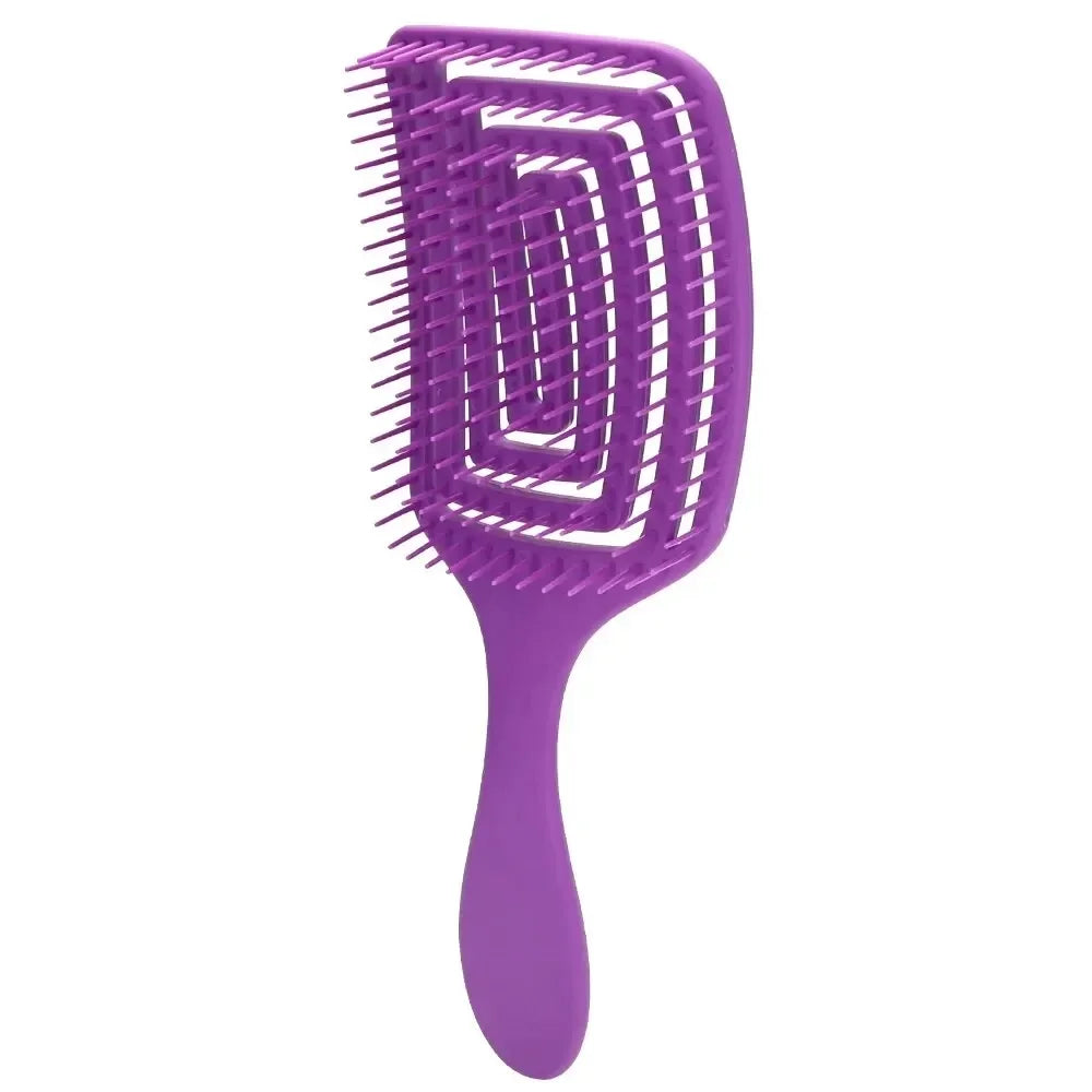 Cepillo para el cabello, peine para desenredar, cepillo para el cabello con cerdas y nailon, peine de masaje húmedo para mujeres, herramientas de peluquería para rizos.
