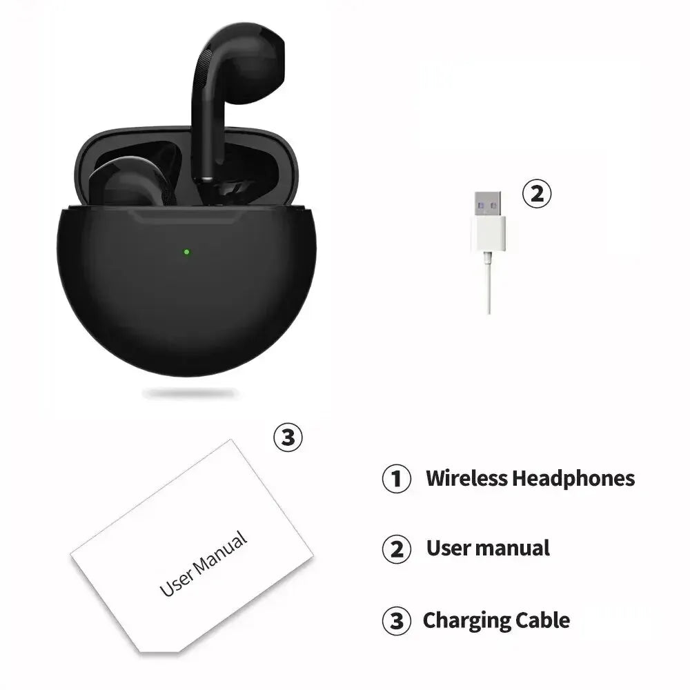 Auriculares inalámbricos Air Pro 6 TWS originales, Bluetooth, con micrófono, intrauditivos, deportivos, para Xiaomi