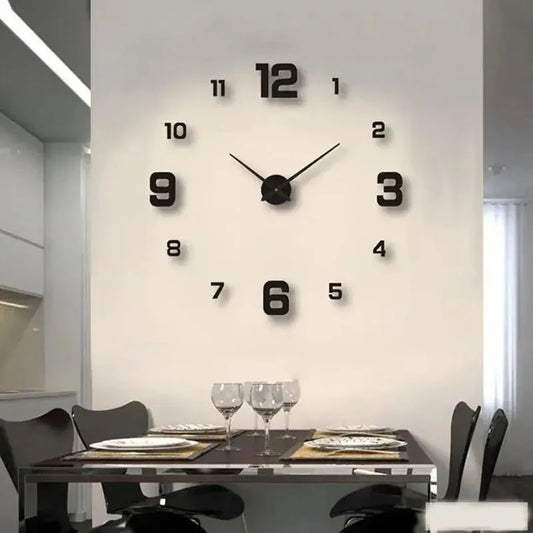Reloj de pared creativo sin marco DIY, calcomanía de pared, reloj silencioso para el hogar, decoración de pared para sala de estar y oficina