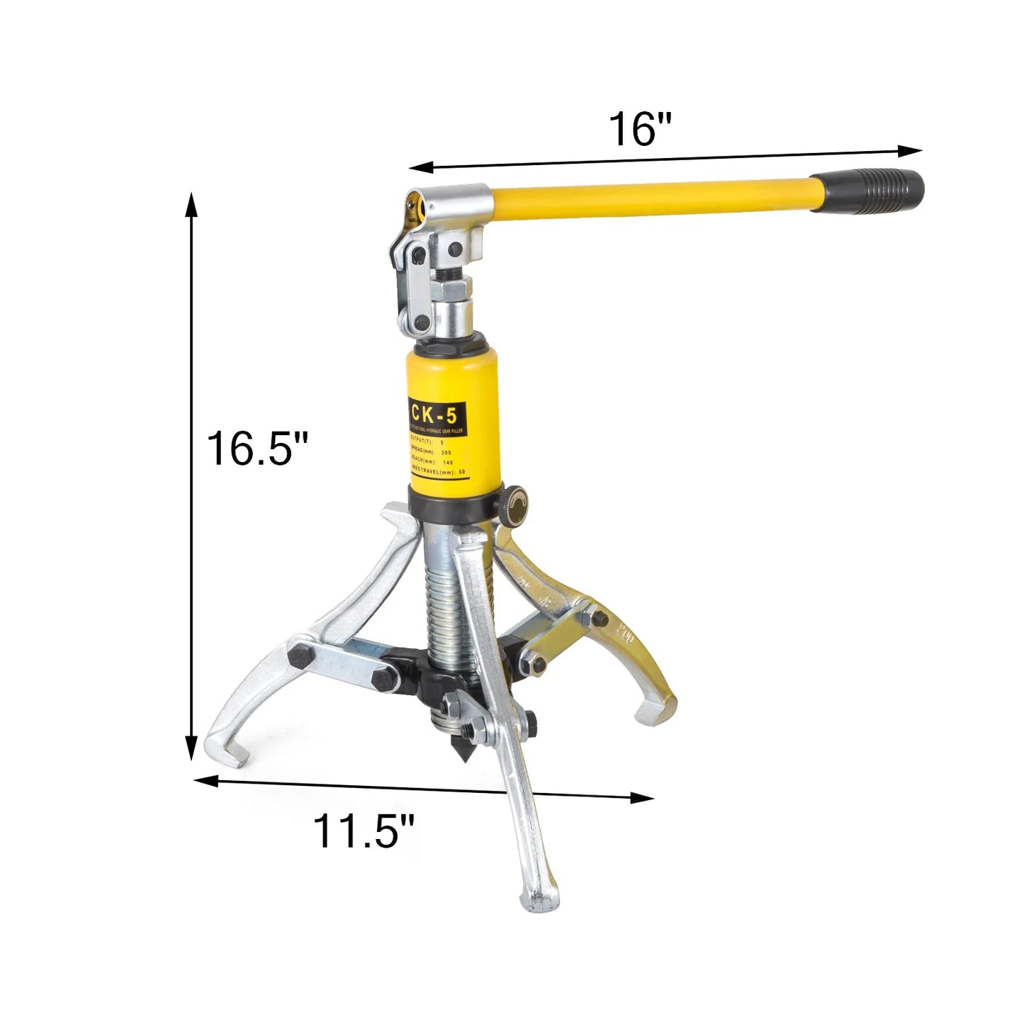 Extractor de engranajes hidráulico VEVOR de 5/10/15 toneladas, extractor de cojinetes de rueda, herramientas separadoras ajustables de dos y tres mordazas para taller de reparación de garaje.