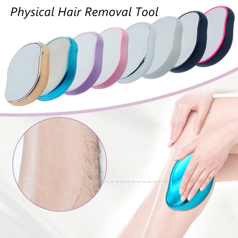 Hot Crystal Painless Physical Hair Removal Epilators Crystal Glass Easy Cleaning Reusable Remover Body Care Depilation Tool