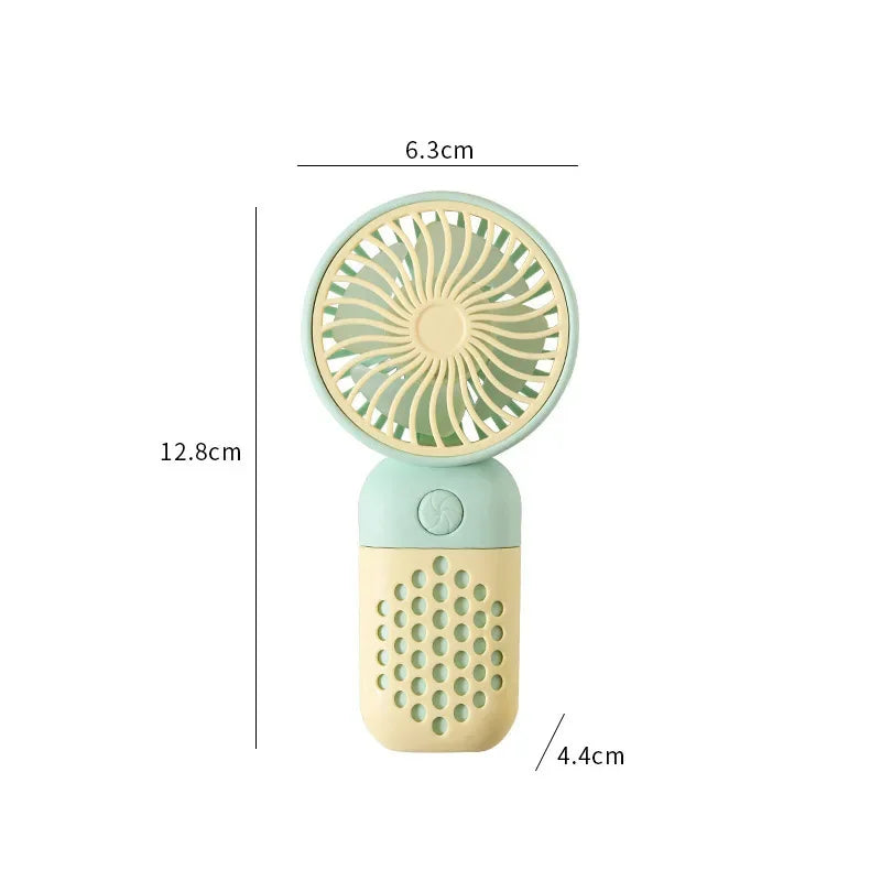 2024 New Handheld Charging Fan Cartoon Cute Small Student Charging Small Fan Portable Mini USB Fan Mini Pocket 2024 New Handheld