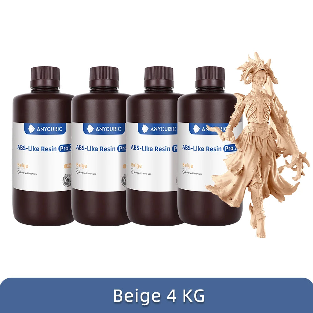 New 2 pieces/lot ANYCUBIC ABS Like+ UV Curing 405nm Standard Photopolymer Resin ABS 3D Resin High Precision for LCD