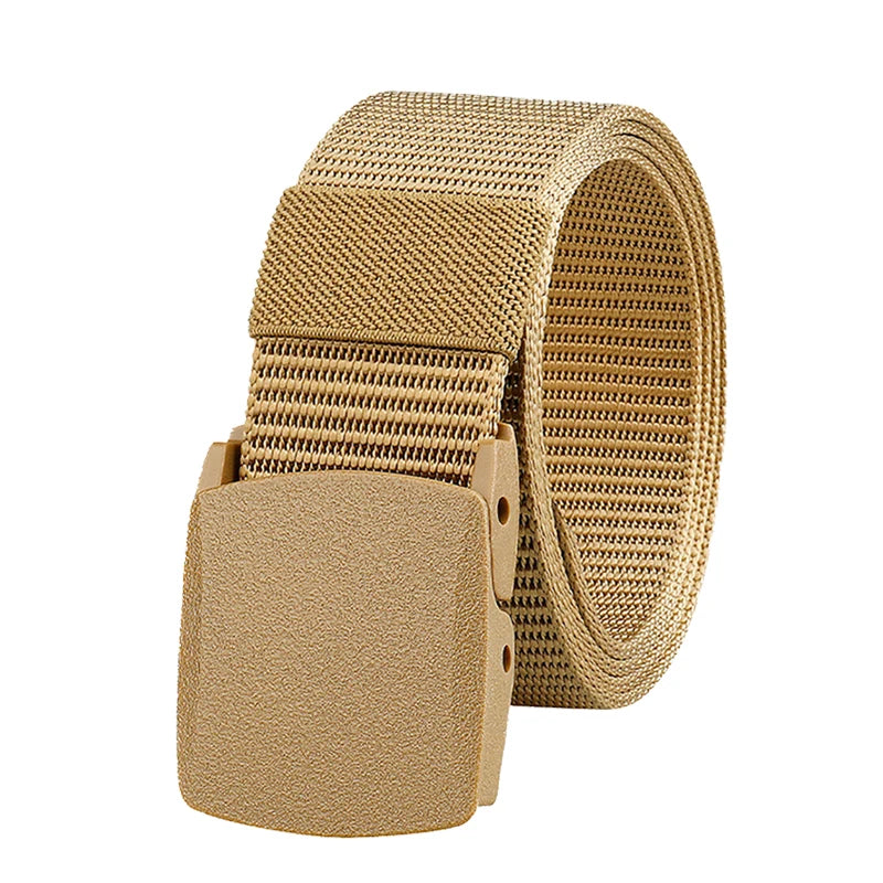 Cinturón informal elegante: nailon sintético duradero, antiestático, con hebilla fácil de ajustar: perfecto para el día a día.