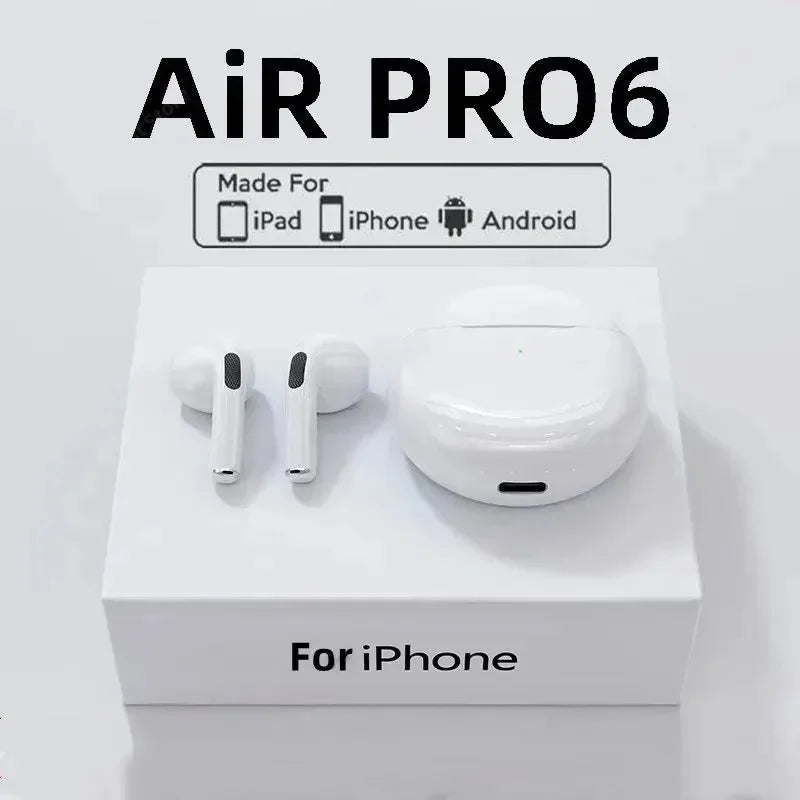 Pro 6 TWS Bluetooth 5.3 Earphones Headset Earbuds with Mic Pro6 Wireless Headp