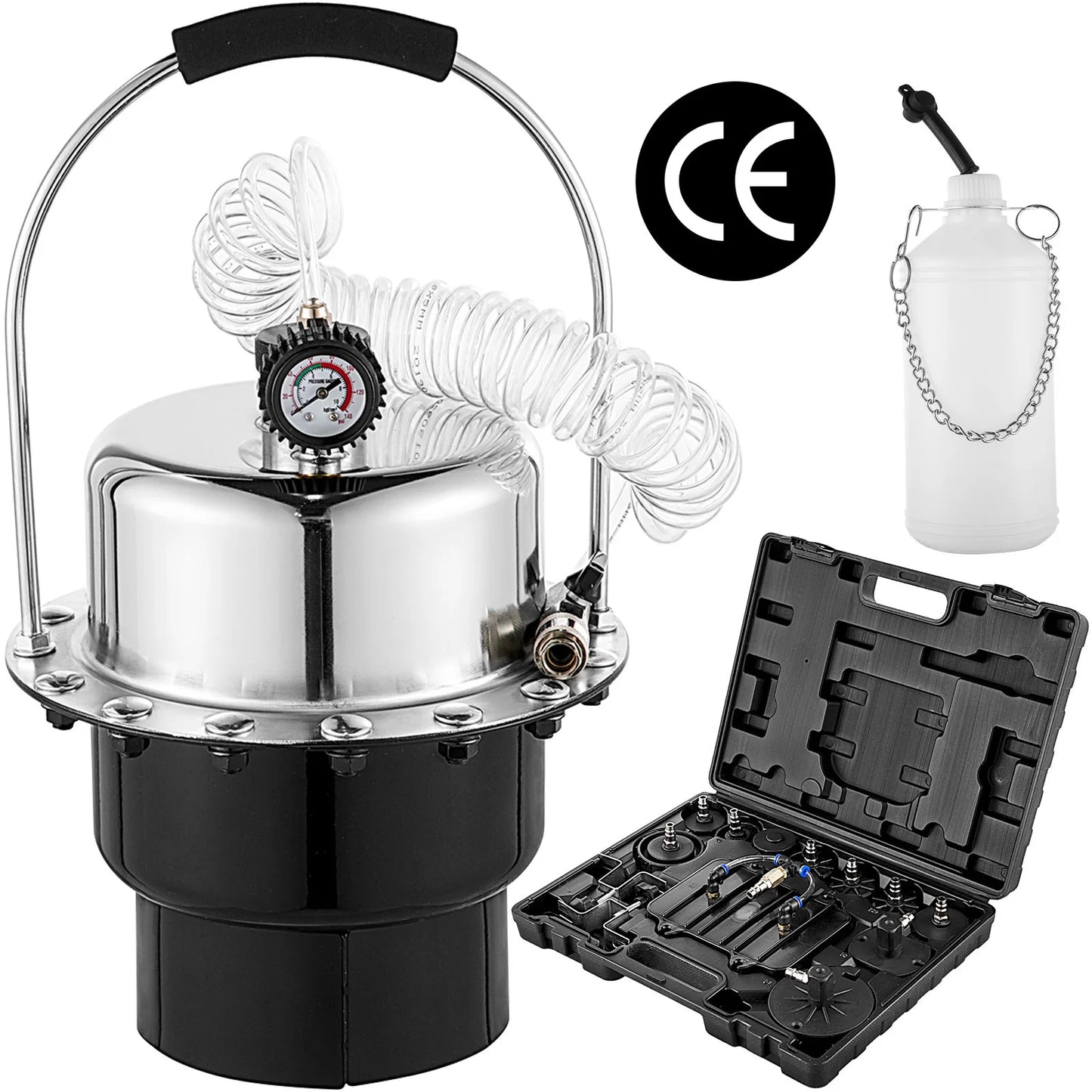 VEVOR Pneumatic Air Pressure Brake Bleeder Kit Car Brake Fluid Oil Change Tool With 5L Tank for Bleeding Brake and Clutch System