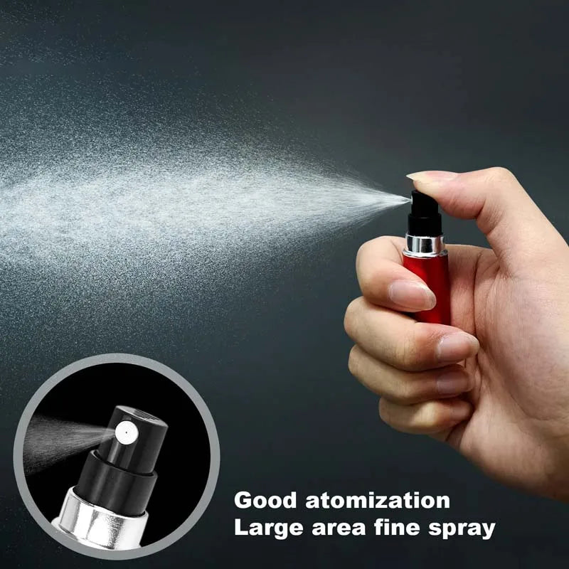 Solid Color 5ml Bottom Flush Rechargeable Perfume Bottle Sprayer Small Portable Cosmetic Refill Perfume