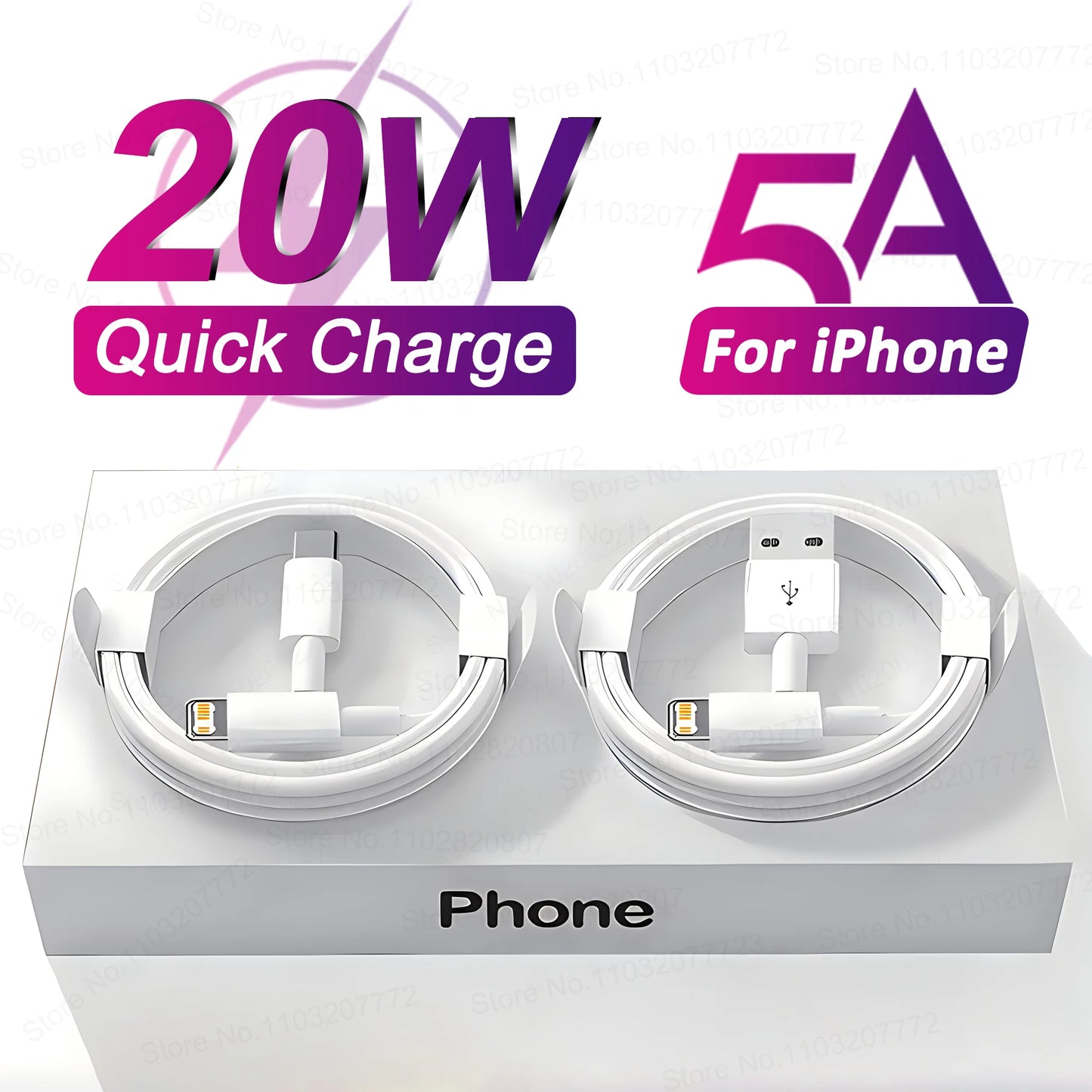 Cable de carga rápida PD de 20 W, 1 m y 2 m, para Apple iPhone 11, 13, 12, 14 Pro Max Plus, cable de datos USB C, accesorios de carga rápida para teléfono.