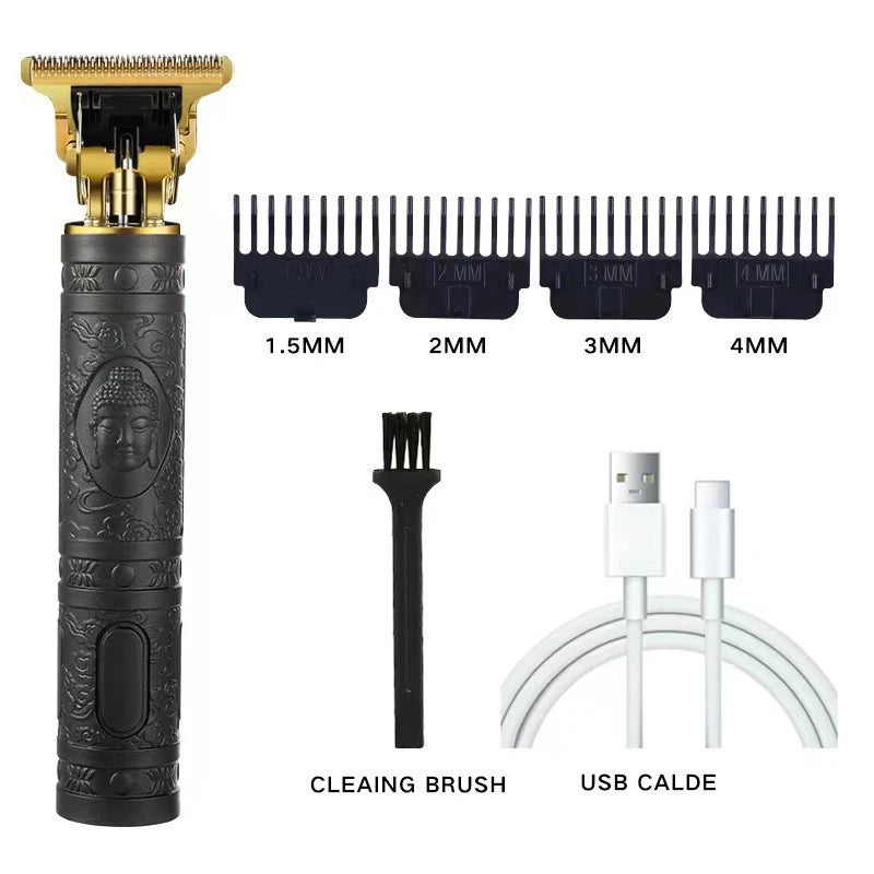 Cortadora de pelo eléctrica profesional inalámbrica por USB, recortadora de barba profesional, kit de corte de pelo, máquina cortadora de pelo