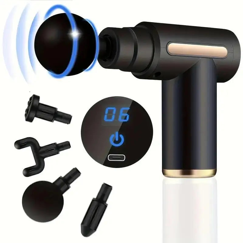 Masajeador de relajación muscular con pistola de fascia, masajeador de vibración eléctrico, pistola de membrana para cuello de grado profesional.