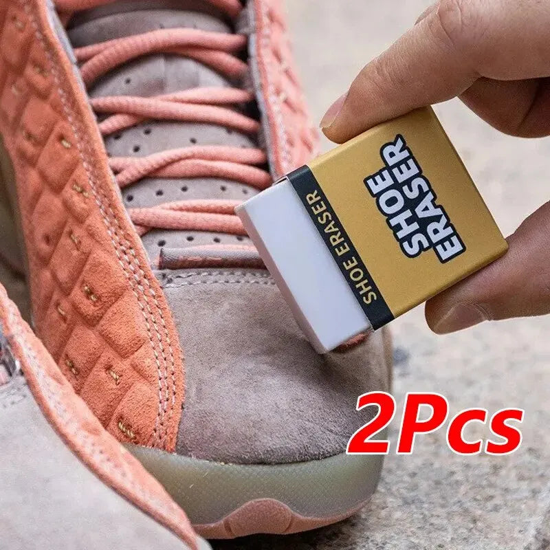 2pcs Shoes Eraser Portable Suede Sheepskin Matte Leather Fabric Care Shoes Cleaning Leather Cleaner Rubber Block Shoe Brush