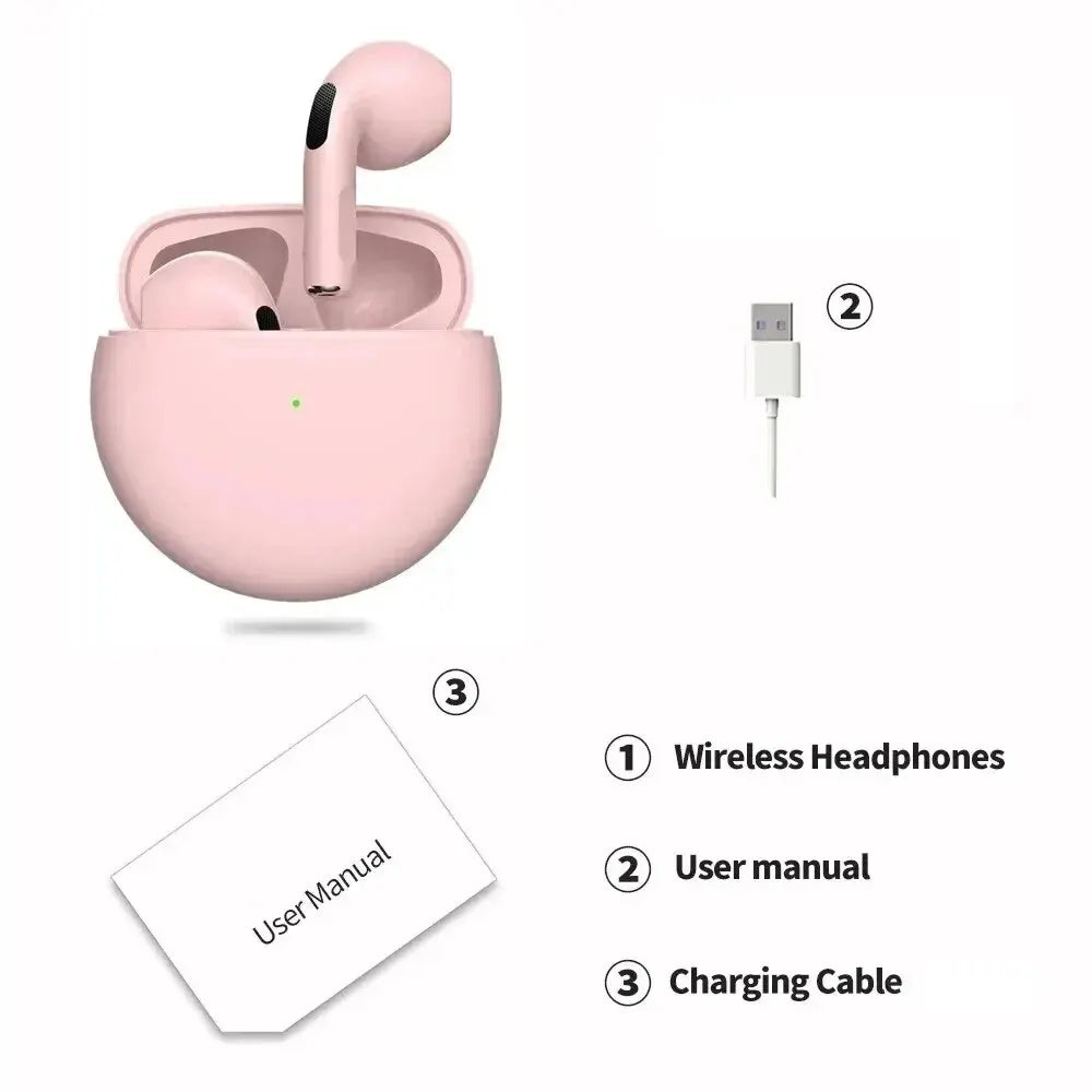 Auriculares inalámbricos Air Pro 6 TWS originales, Bluetooth, con micrófono, intrauditivos, deportivos, para Xiaomi