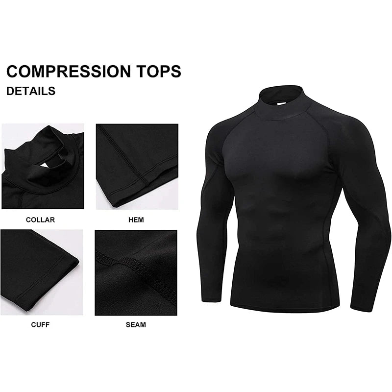 Camiseta deportiva de culturismo para hombre, camiseta de running de secado rápido, camiseta de compresión de manga larga, camiseta de gimnasio, camiseta ajustada de fitness para hombre, Rashgard