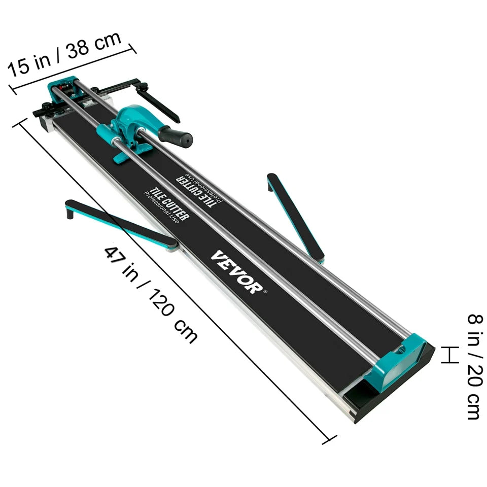 VEVOR Manual Tile Cutter Laser Positioning Double Rails W/ Supporting Feet Professional Push Knife for Cutting Ceramic Porcelain