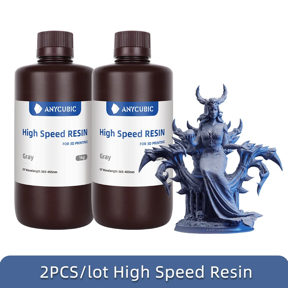 Resina UV de alta velocidad ANYCUBIC de baja viscosidad y velocidad de impresión 5 veces mayor para impresora 3D LCD Photon Mono M5S
