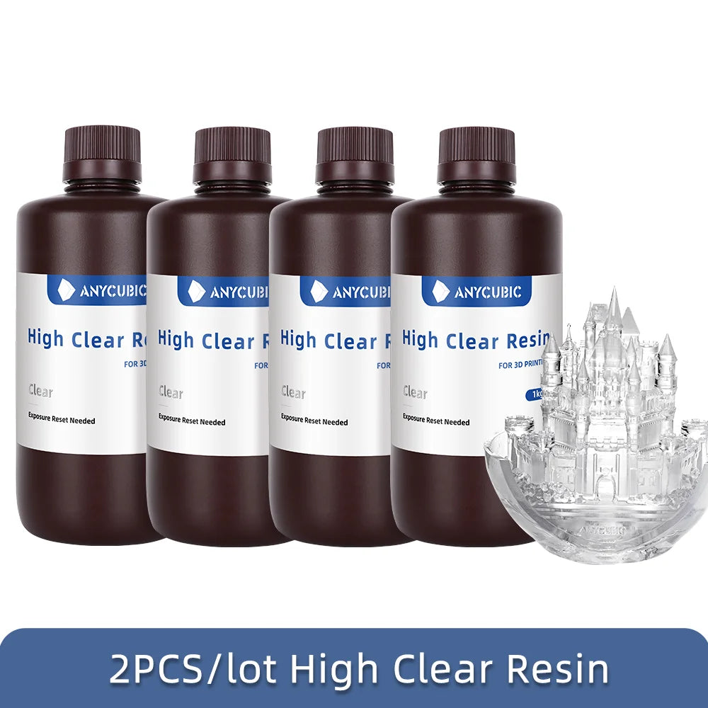 ANYCUBIC High Transparency UV Resin 405nm Photopolymer Resin Long-lasting Clarity for Photon MONO X 3d Printing Clear Materials