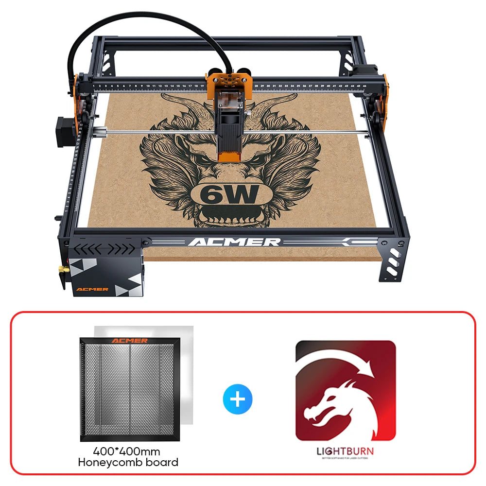 ACMER Laser Engraver P1 S pro 6W with WIFI APP 72W Laser Cutting Machine For Acrylic Wood Panel Woodworking Engraving Machine