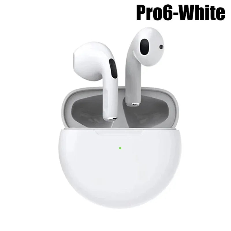 Pro 6 TWS Bluetooth 5.3 Earphones Headset Earbuds with Mic Pro6 Wireless Headp