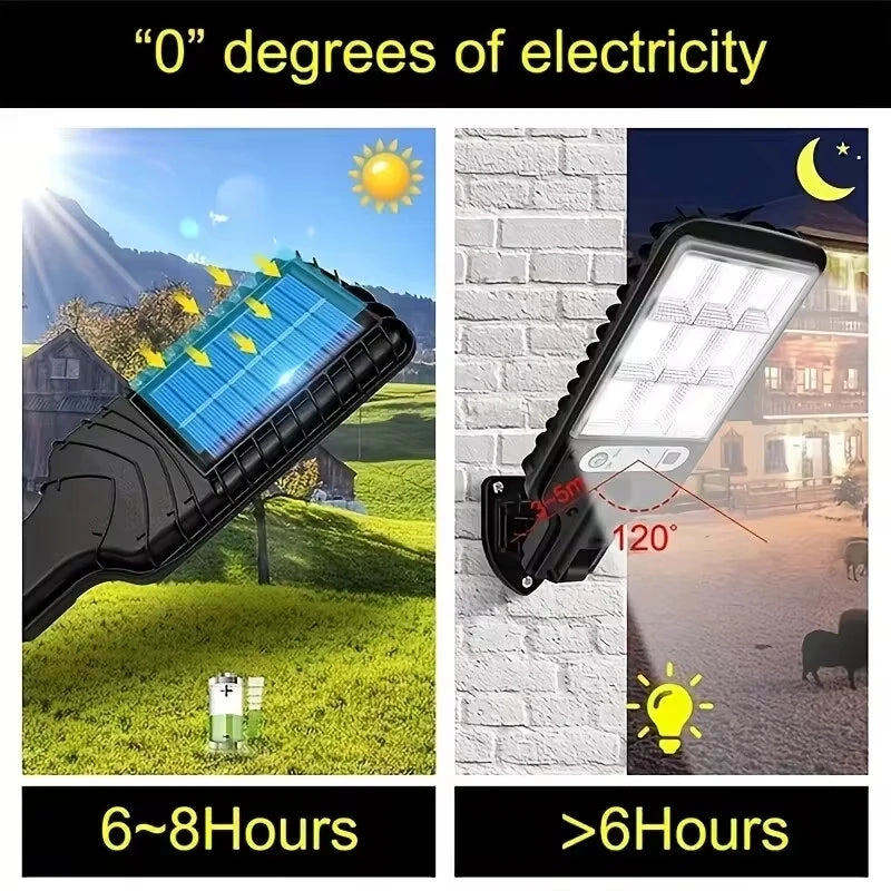 4/6/8 lámparas solares de seguridad para exteriores con sensor COB de 108 W, 3 modos de luz, impermeables, para jardín, patio, camino, luz con control remoto