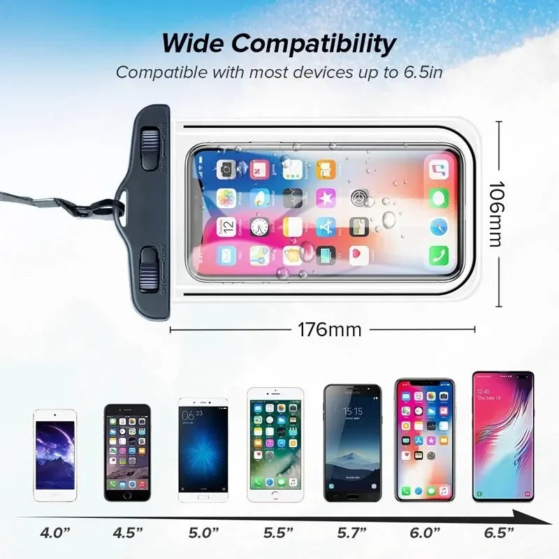 Waterproof Phone Case Swimming Water Proof Bag Universal Underwater Protector Pouch Cover For iPhone Samsung below 6.7" Phone