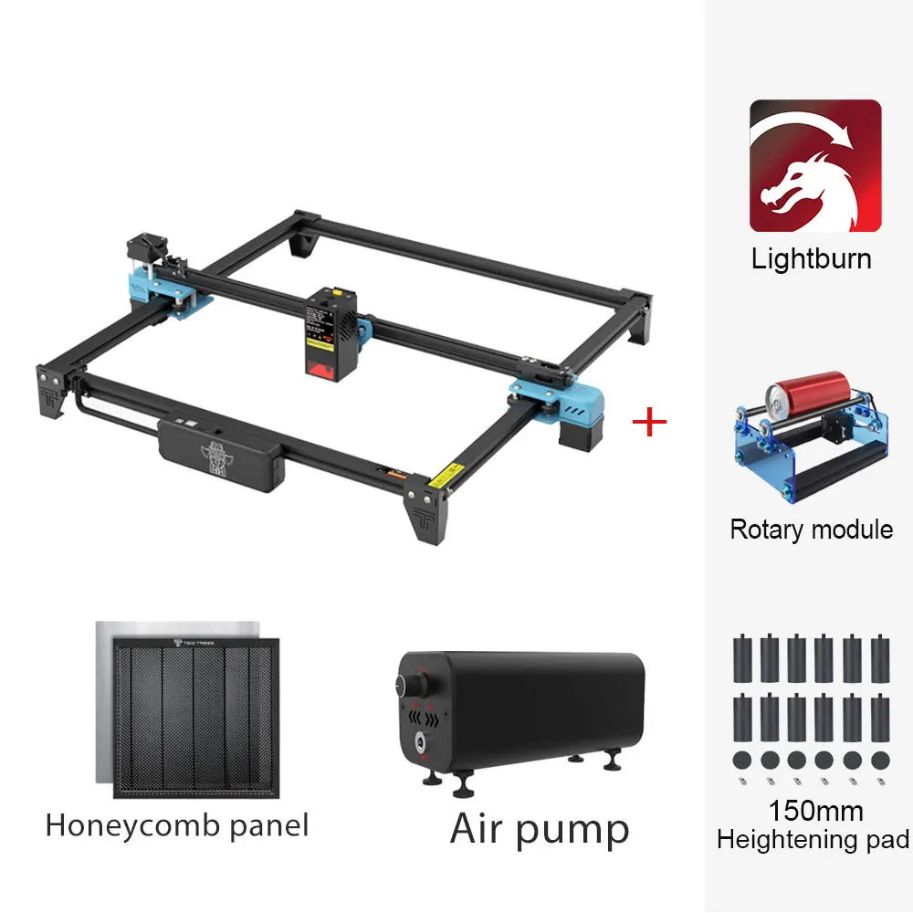 TwoTrees TTS-20 Pro 130W Powerful Laser Engraver CNC With Limit Switch Support Offline Engraving Metal Laser Engraving Machine
