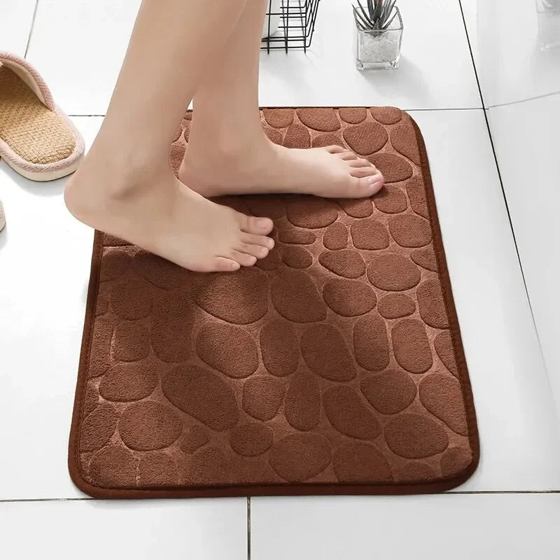 VIKAMA Coral Velvet Floor Rug Kitchen Non-slip Carpet Bathroom Mat Foot Mat Entranceway Washable Dirty Resistant Floor Mat