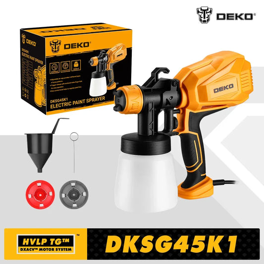 DEKO Nuevo Producto DKSG45K1 PISTOLA PULVERIZADORA ELÉCTRICA DE ALTA POTENCIA DE 450 W PARA EL HOGAR Bricolaje