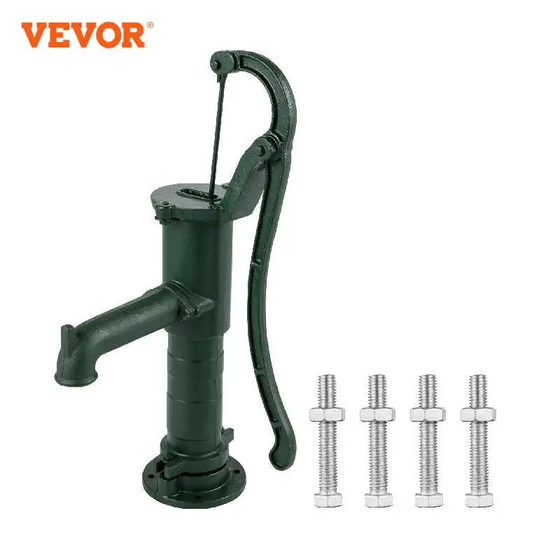 Bomba de agua manual de hierro antiguo VEVOR, bomba de jarra de hierro fundido para exteriores, estanques, jardines, granjas, pozos, adorno decorativo