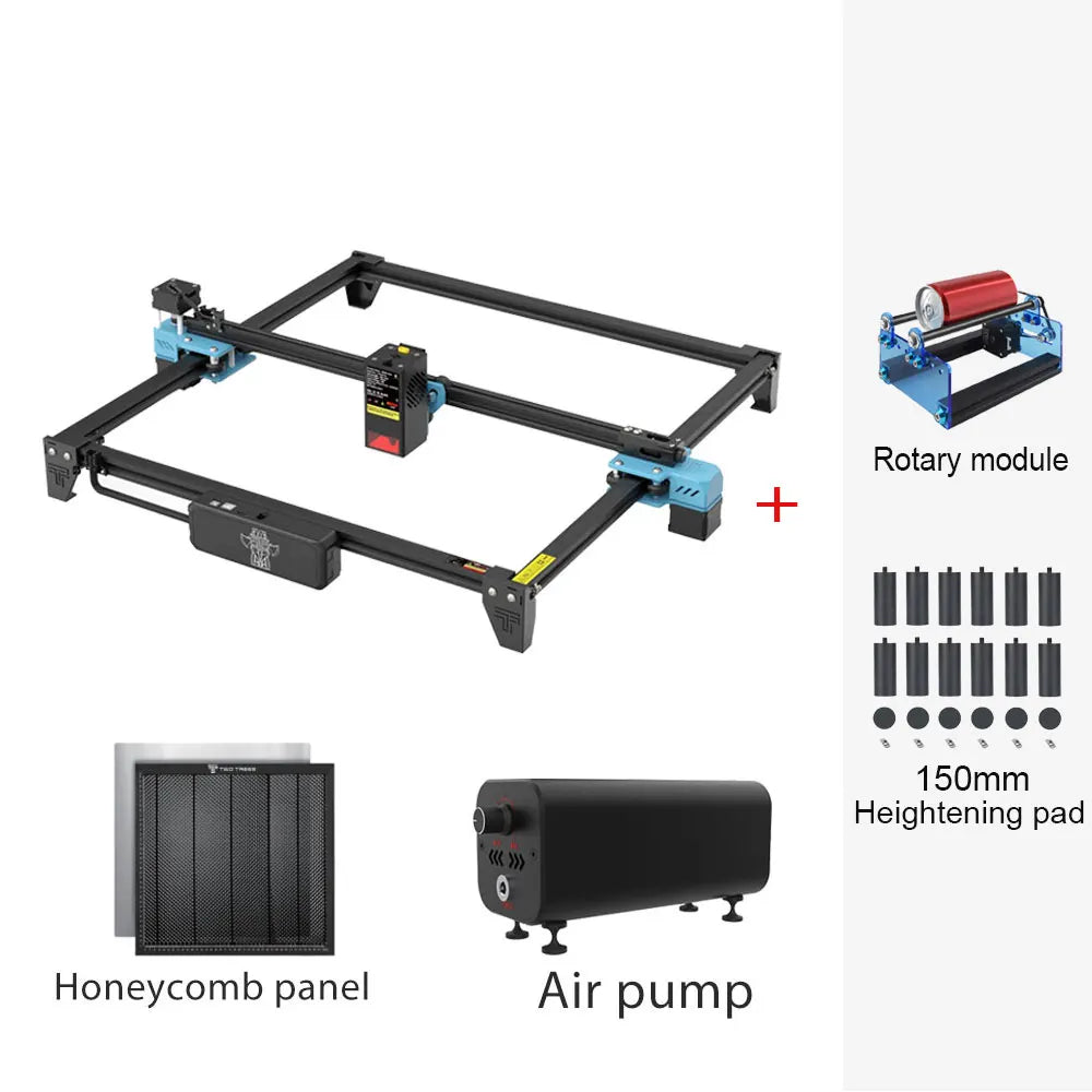 TwoTrees TTS-20 Pro CNC Metal Laser Engraver Support Offline Control Laser Cutter Leather Wood Acrylic Tools with Limit Switch