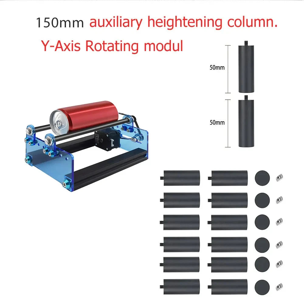 TWOTREES Laser Universal Laser Engraver Y-Axis Rotary Shaft Rotary Roller 360 Degree Rotating For Engraving Cylindrical Objects