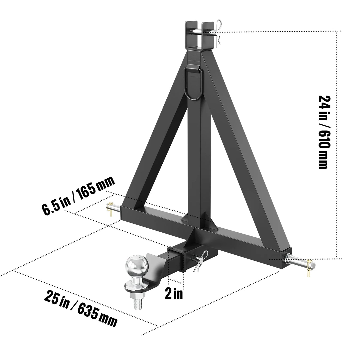 VEVOR 3 Point Hitch Receiver 3 Point 2inch 1 Tractor Tow For Kubota Mahindra Ford Yanmar John Deere Massey Ferguson