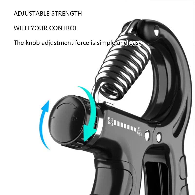Entrenador de fuerza de agarre, fortalecedor de antebrazo, exprimidor de mano, resistencia ajustable, fortalecedor de agarre de mano para desarrollo muscular