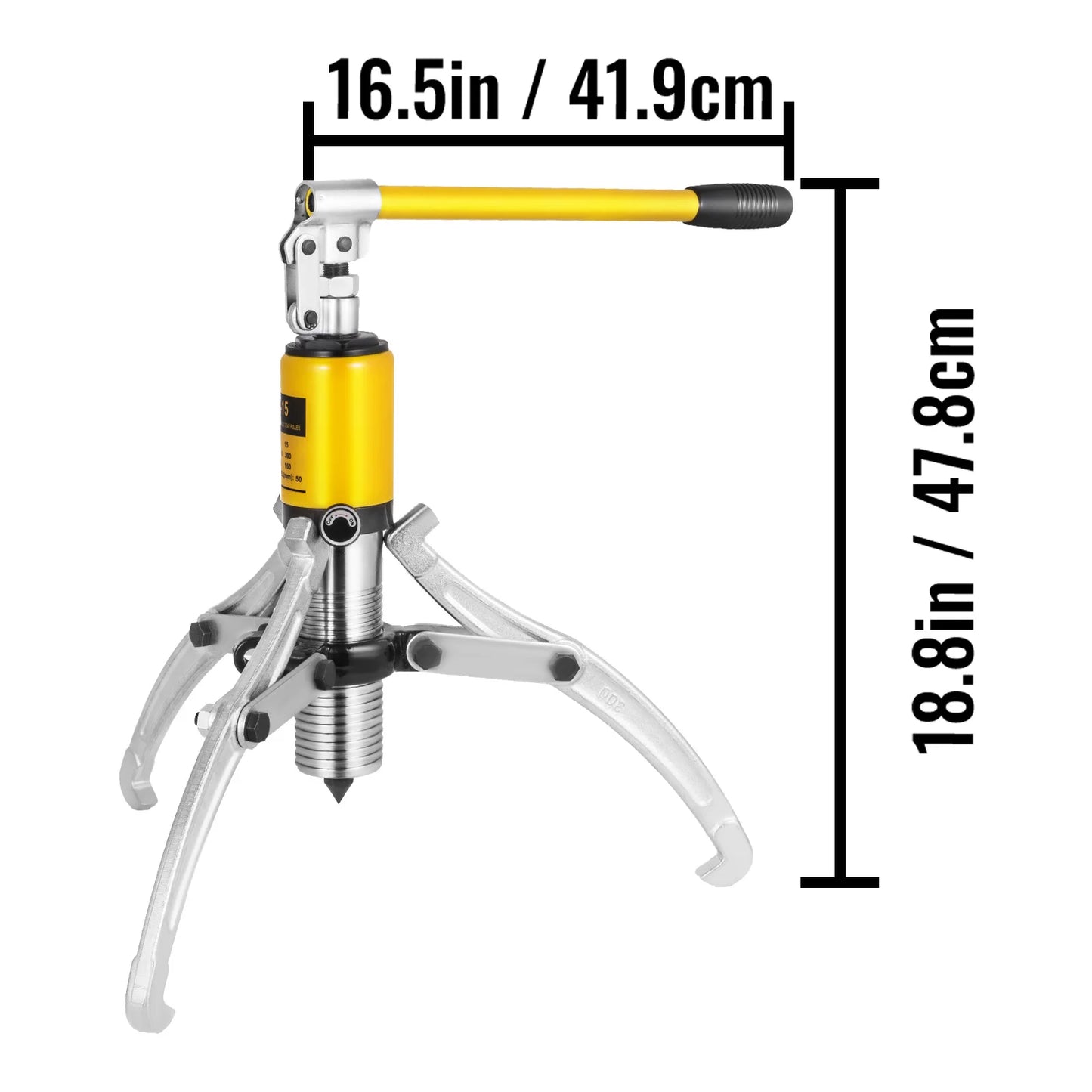 Extractor de engranajes hidráulico VEVOR de 5/10/15 toneladas, extractor de cojinetes de rueda, herramientas separadoras ajustables de dos y tres mordazas para taller de reparación de garaje.