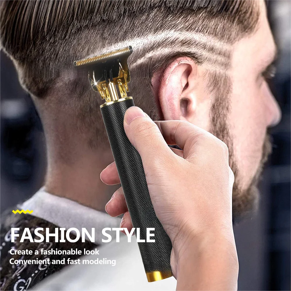 Cortadora de pelo eléctrica profesional inalámbrica por USB, recortadora de barba profesional, kit de corte de pelo, máquina cortadora de pelo