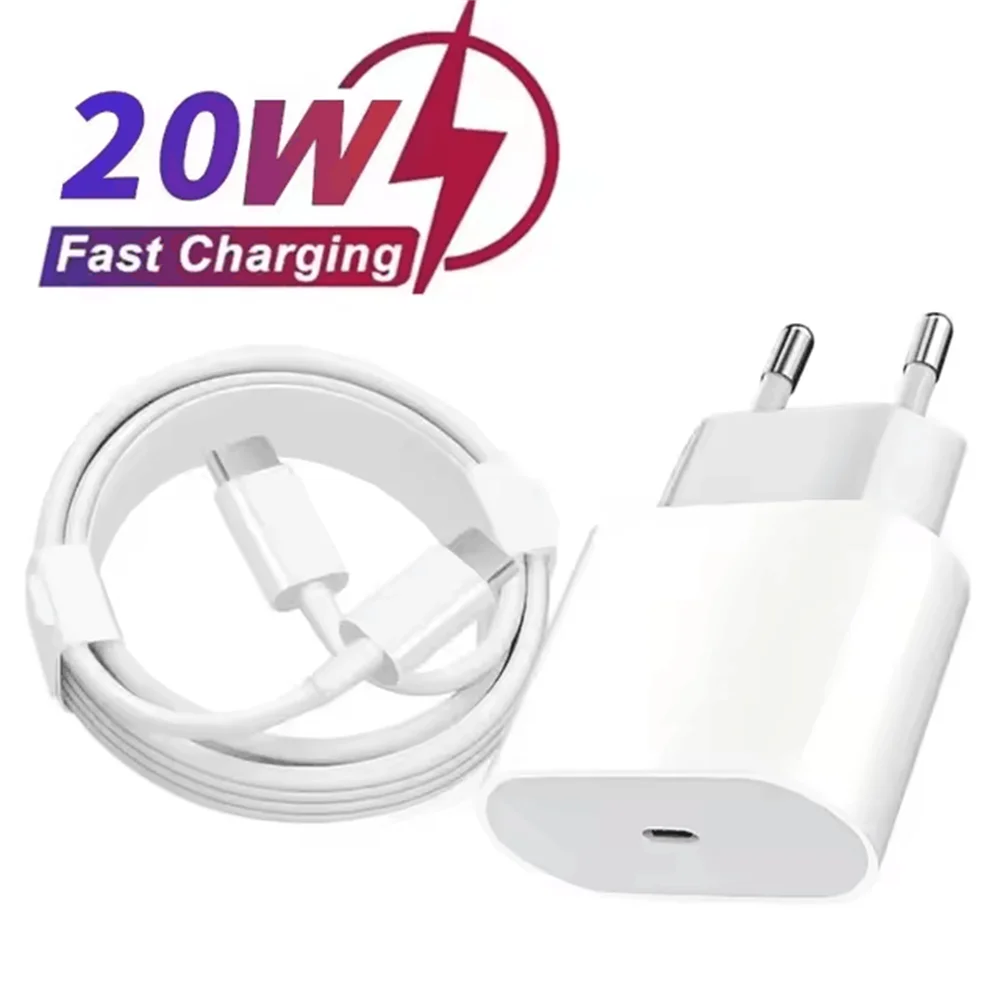 Cargador PD de 20 W, carga rápida, USB C, adaptador de corriente para iPhone 15, 14, 13, Pro Max, Mini, X, XS, tipo C