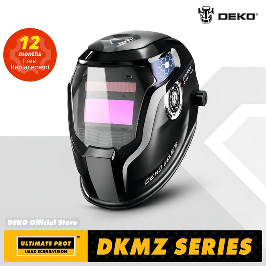 DEKO Skull - Máscara de soldadura eléctrica MIG MMA con oscurecimiento automático solar, rango ajustable 4/9-13, lentes para máquina de soldar