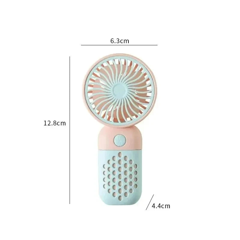 2024 New Handheld Charging Fan Cartoon Cute Small Student Charging Small Fan Portable Mini USB Fans Mini Pocket Colorful Fan