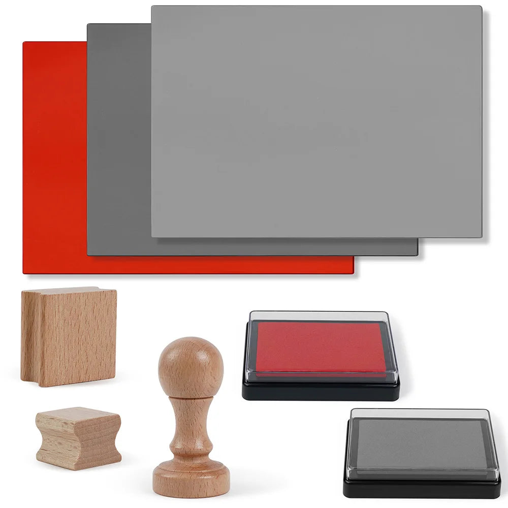 TwoTrees Laser Engraver Rubber Stamp Wooden Seal Rubber Mat Ink pad Seal Engraving DIY Art Design For CO2 Laser Marking Machine