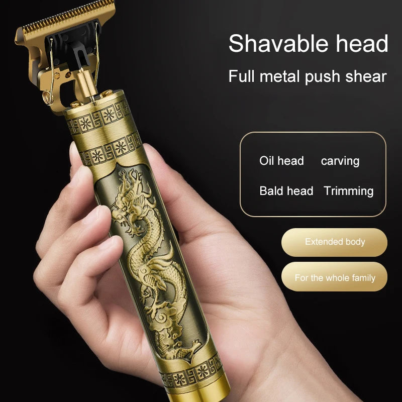 Cortadora de pelo eléctrica profesional inalámbrica por USB, recortadora de barba profesional, kit de corte de pelo, máquina cortadora de pelo
