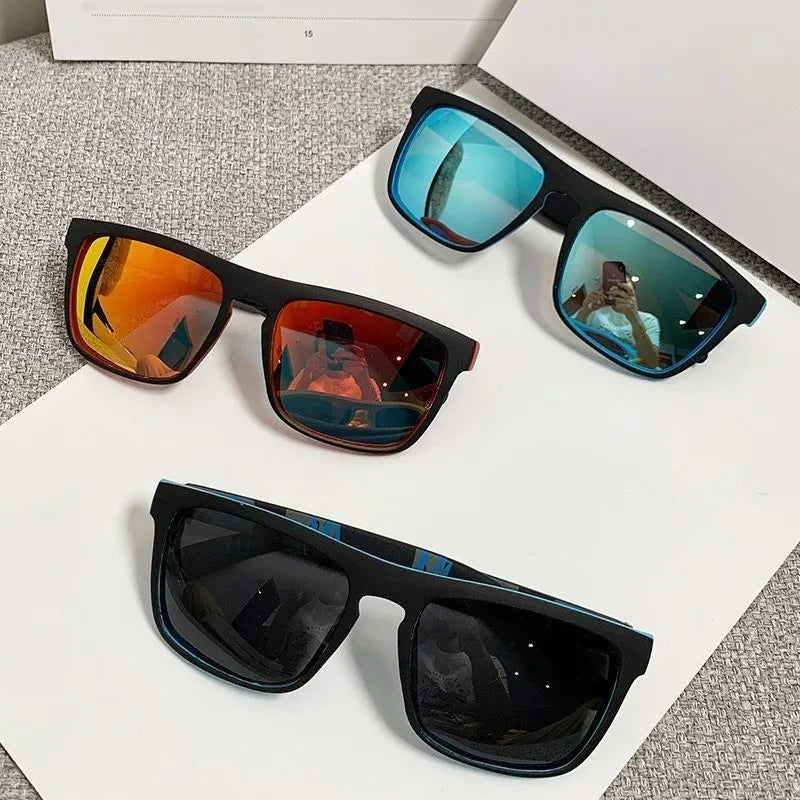 Gafas de sol rectangulares para hombre y mujer, deportivas y de pesca, para conducir, para hombre y mujer