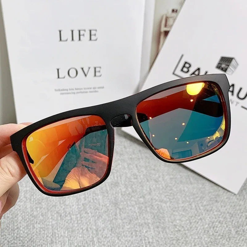 Gafas de sol rectangulares para hombre y mujer, deportivas y de pesca, para conducir, para hombre y mujer