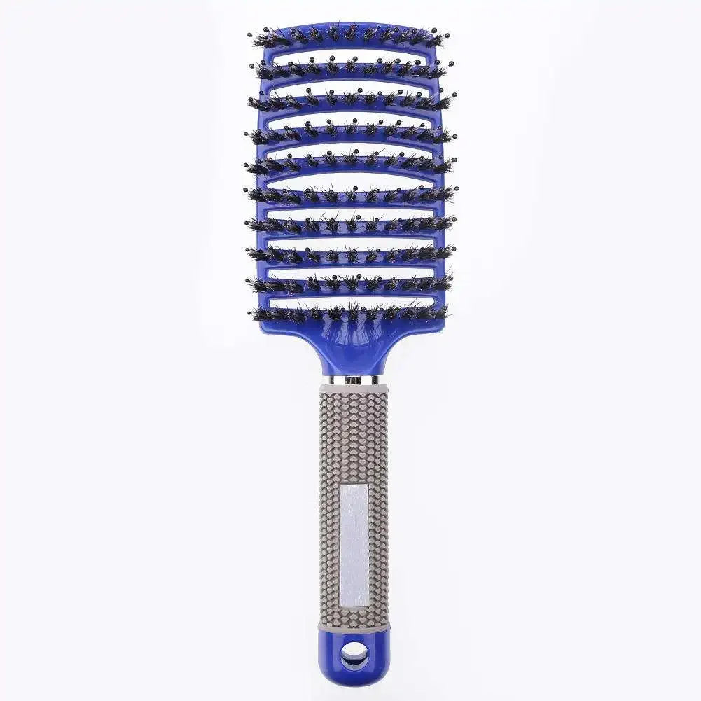 Cepillo para el cabello, peine para desenredar, cepillo para el cabello con cerdas y nailon, peine de masaje húmedo para mujeres, herramientas de peluquería para rizos.