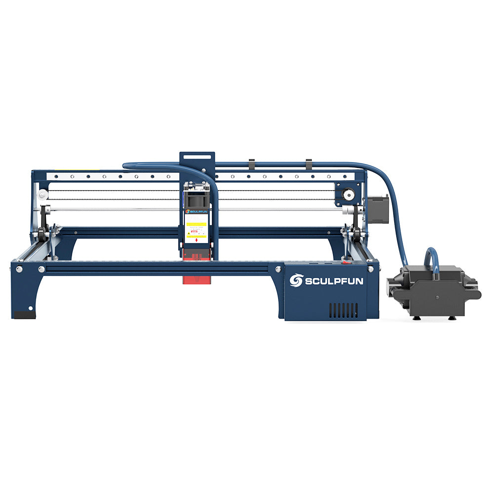 SCULPFUN S30 Pro 10W Laser Engraver Cutter, Automatic Air-assist, 0.06*0.08mm Laser Focus, 32-bit Motherboard, Replaceable Lens, Engraving Size 410*400mm, Expandable to 935*905mm