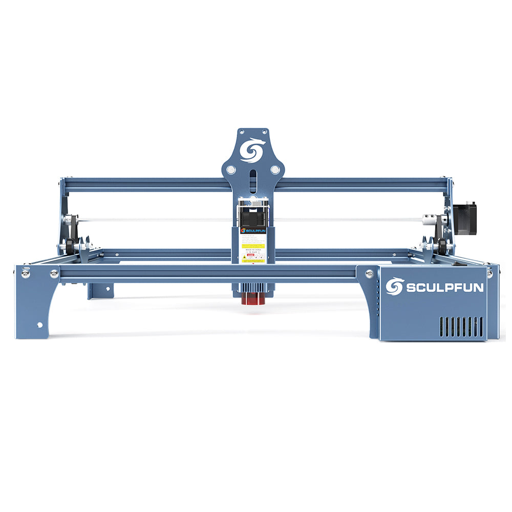 SCULPFUN S9 5.5W Laser Engraver, 0.06mm Ultra-Fine Compressed Spot, Diode Laser, 0.08mm High Precision, Cut 15mm Thick Wood 10mm Acrylic, Fixed Focus, Engraving Area 410*420mm